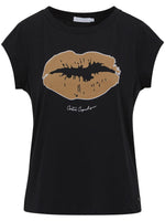 Tee With Velvet Kiss Print T-Paita