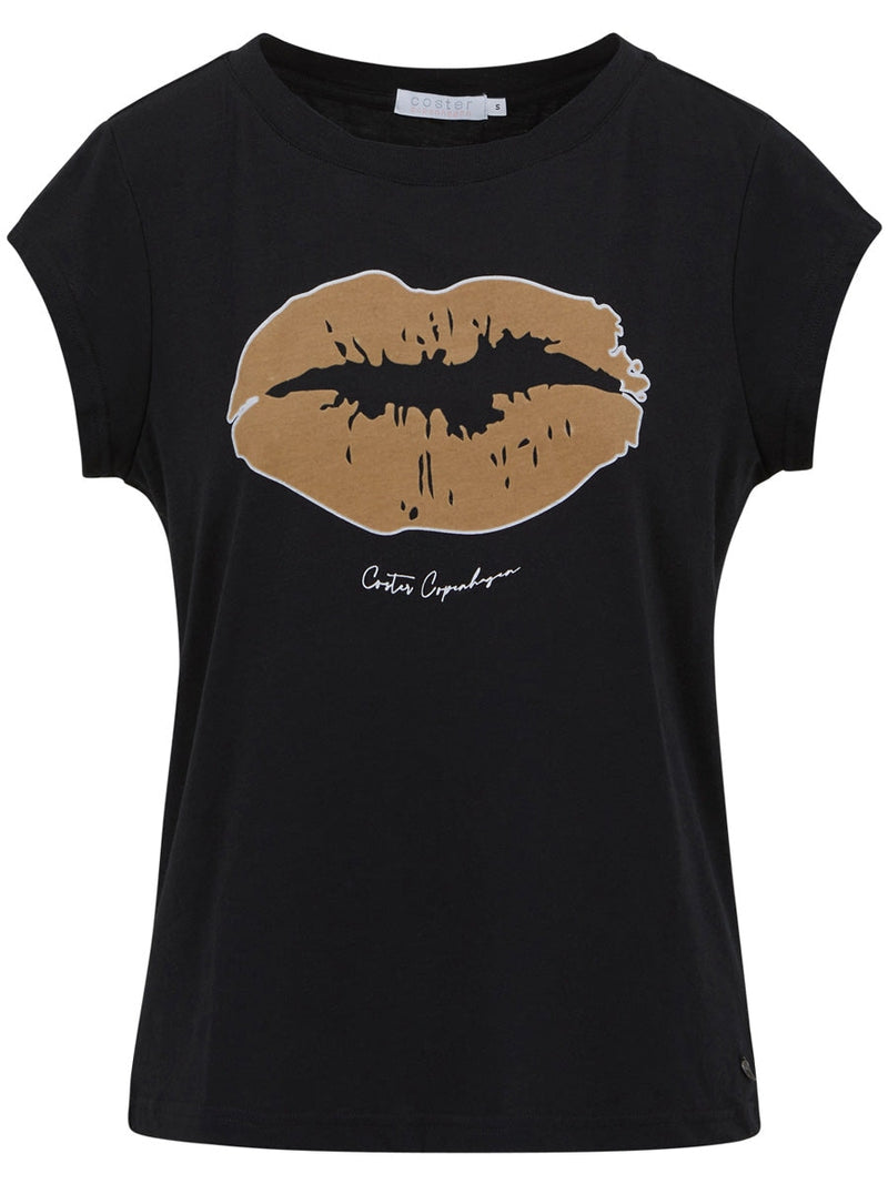 Tee With Velvet Kiss Print T-Paita