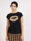Tee With Velvet Kiss Print T-Paita