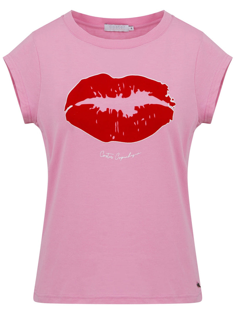 Tee With Velvet Kiss Print T-Paita