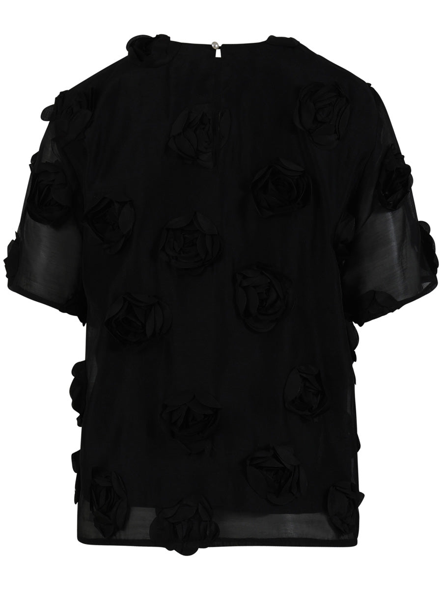 Top with roses