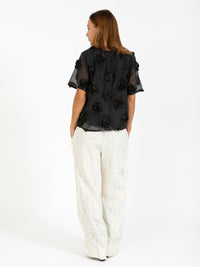 Top with roses
