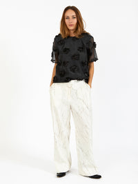 Top with roses