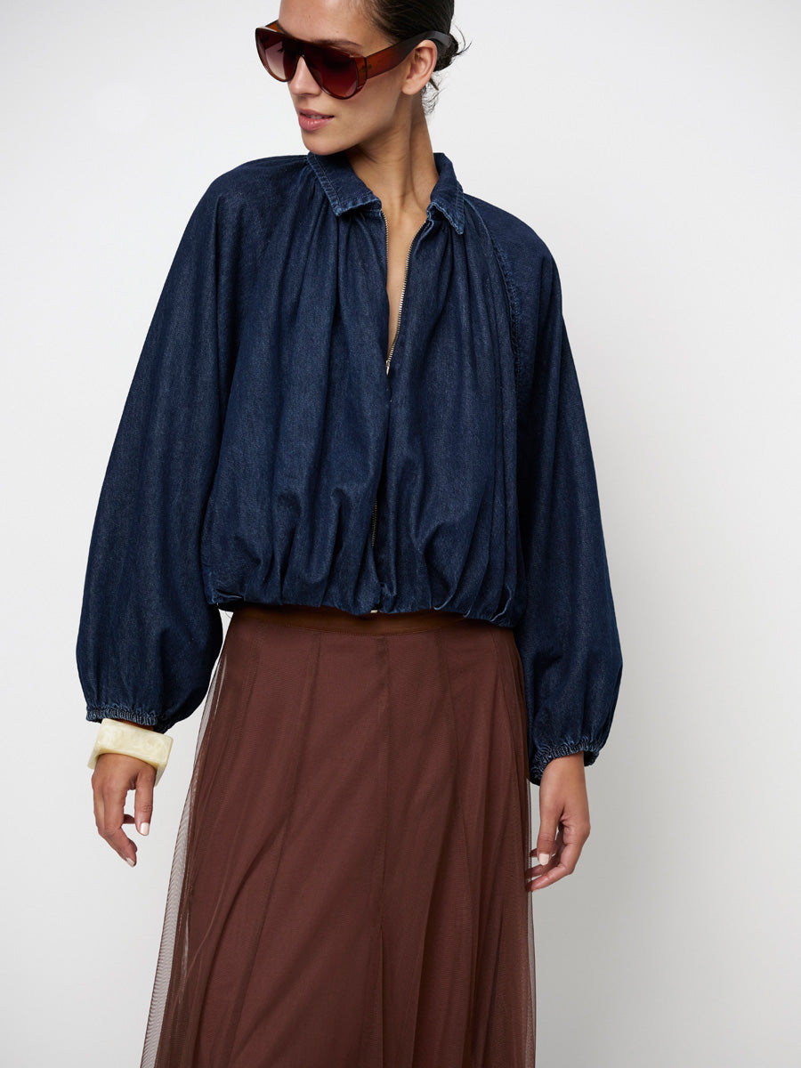 CASSI balloony denim jacket