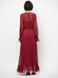 Dante 6 Elivia Röyhelömekko Viininpunainen