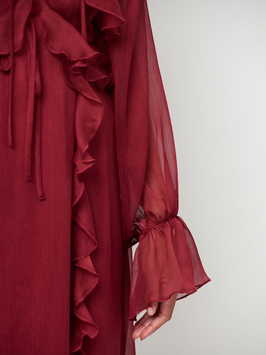 Dante 6 Elivia Röyhelömekko Viininpunainen