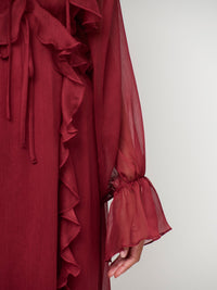 Dante 6 Elivia Röyhelömekko Viininpunainen