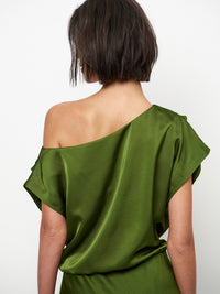 Dante 6 Epic Off Shoulder Satiinimekko Vihreä