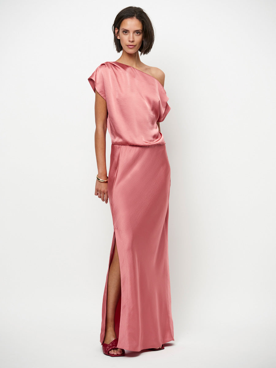 Dante 6 Epic One Shoulder Satiinimekko Vaaleanpunainen