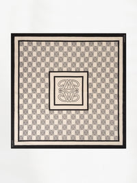 Dante 6 Monogram Kuviollinen Huivi Musta/valkoinen