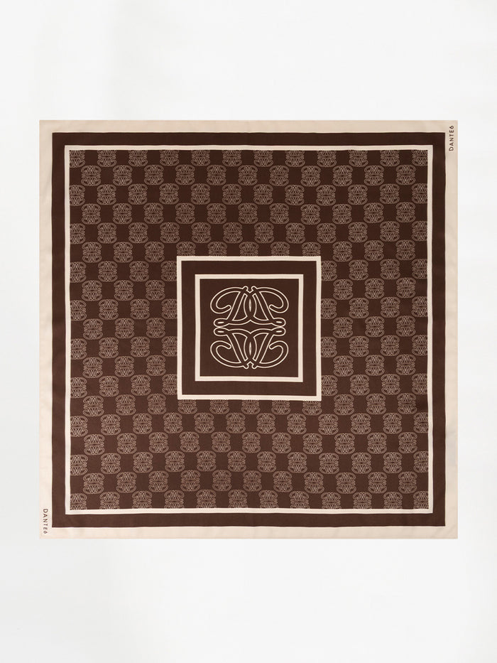 Dante 6 Monogram Huivi Ruskea