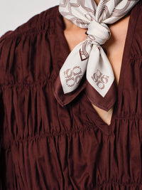 Monogram printed scarf