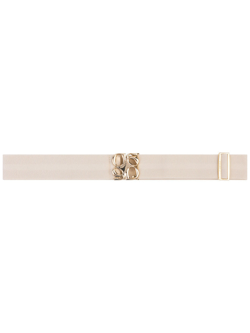 Dante 6 Motif Logo Tape Belt Gold Butter Cream
