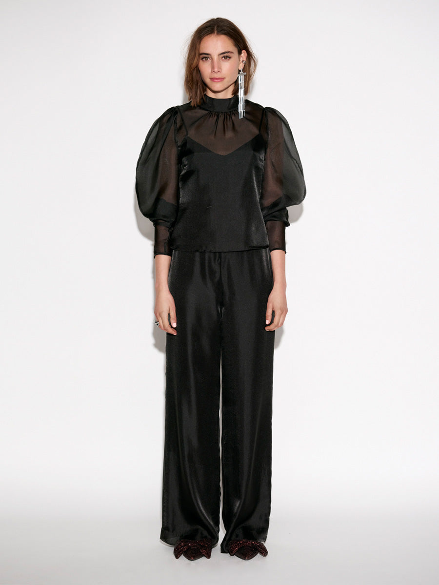 OCEAN puffy sleeve top