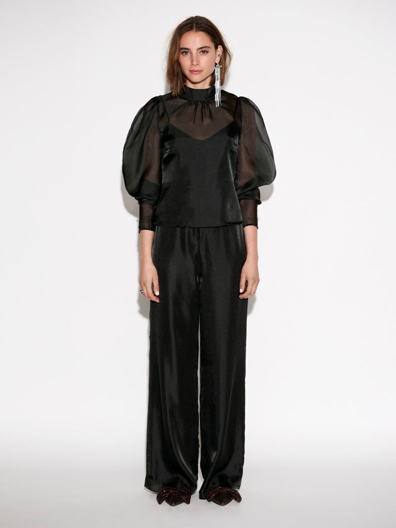 OCEAN puffy sleeve top