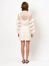 PIERS tulle ruffled shirt