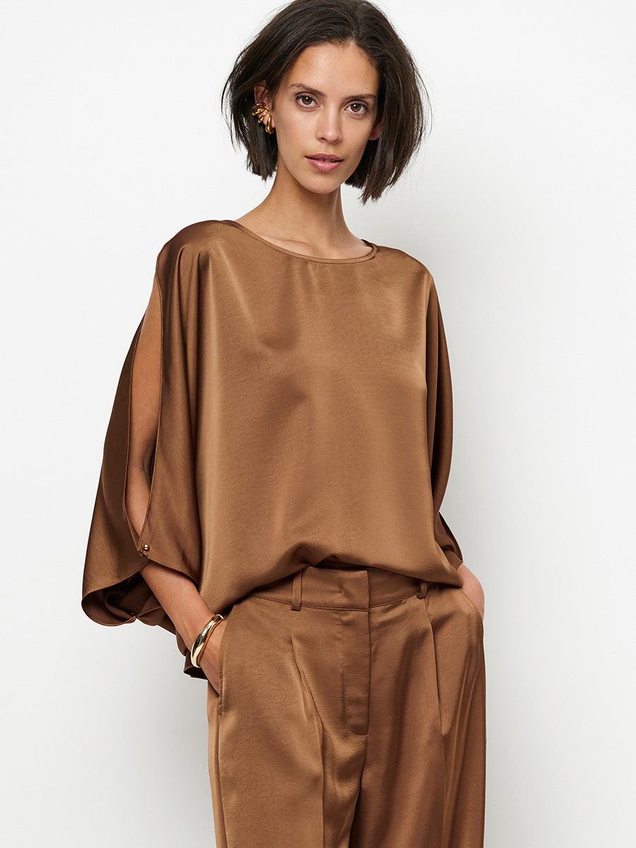 Dante 6 Risette Satiinipusero Ruskea