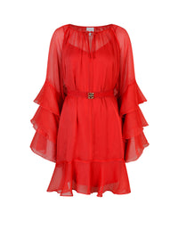 Dante 6 Solstice Boho Lyhyt Mekko Punainen