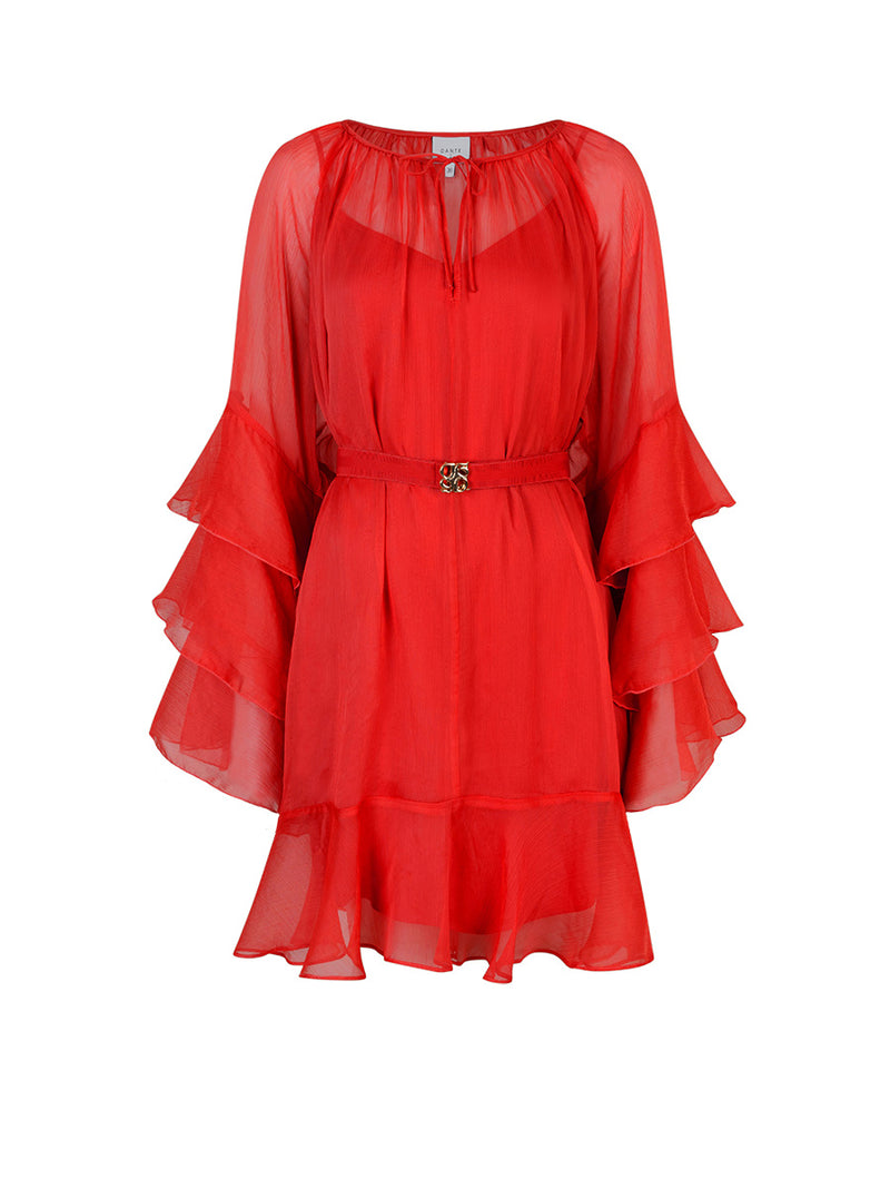 Dante 6 Solstice Boho Lyhyt Mekko Punainen