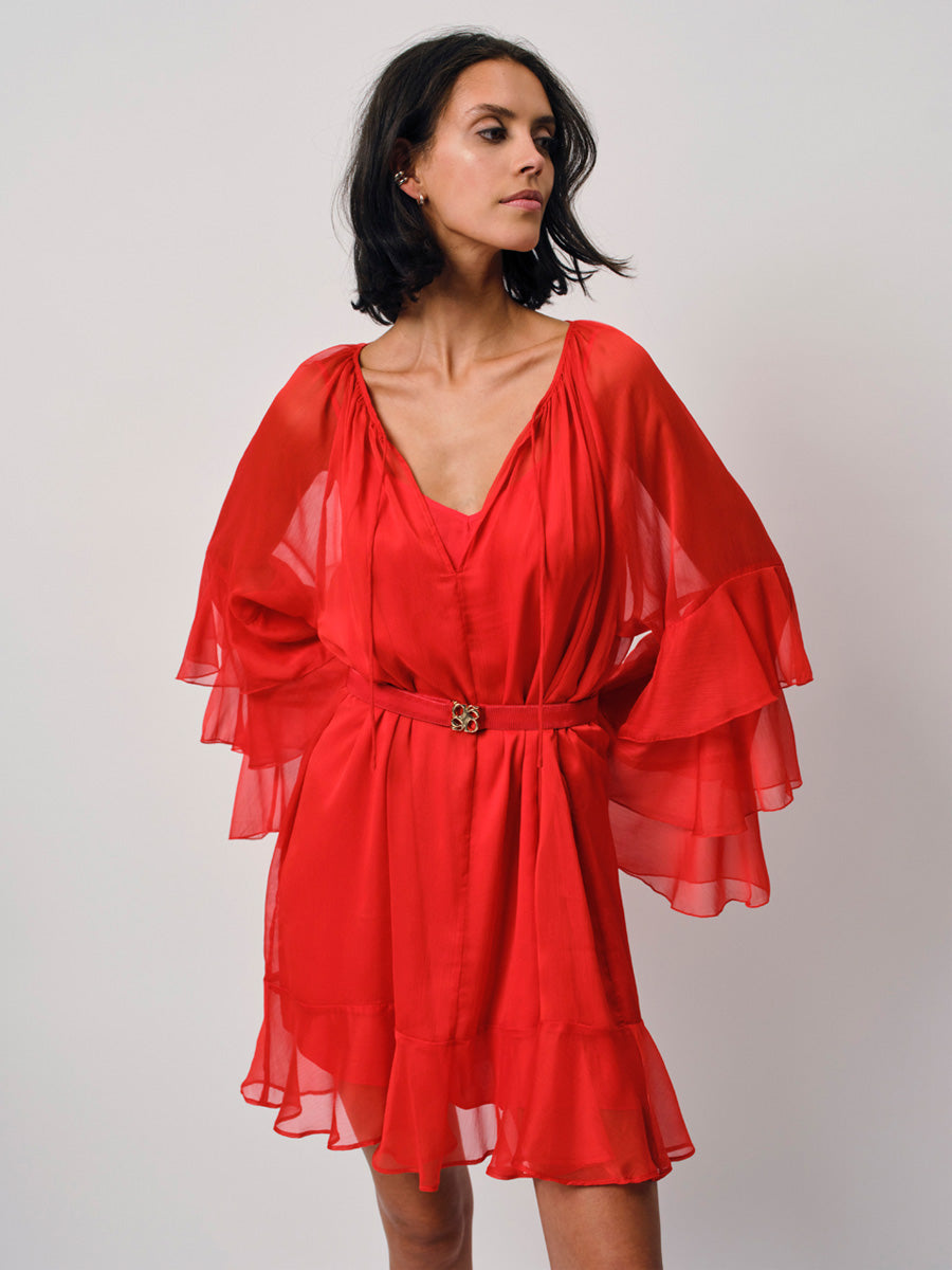 Dante 6 Solstice Boho Lyhyt Mekko Punainen