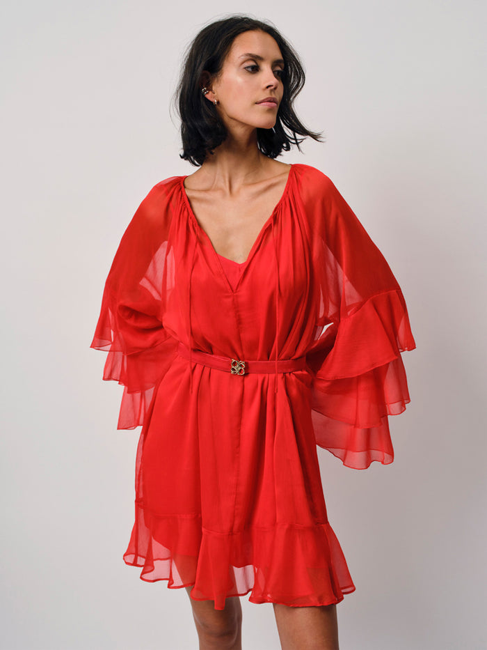 Dante 6 Solstice Boho Lyhyt Mekko Punainen