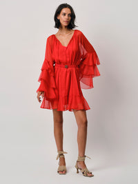 Dante 6 Solstice Boho Lyhyt Mekko Punainen