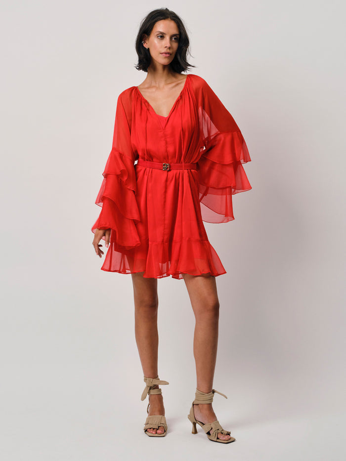Dante 6 Solstice Boho Lyhyt Mekko Punainen