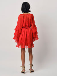 Dante 6 Solstice Boho Lyhyt Mekko Punainen