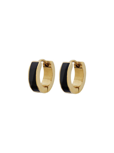 Edblad Fave Hoops Black Gold