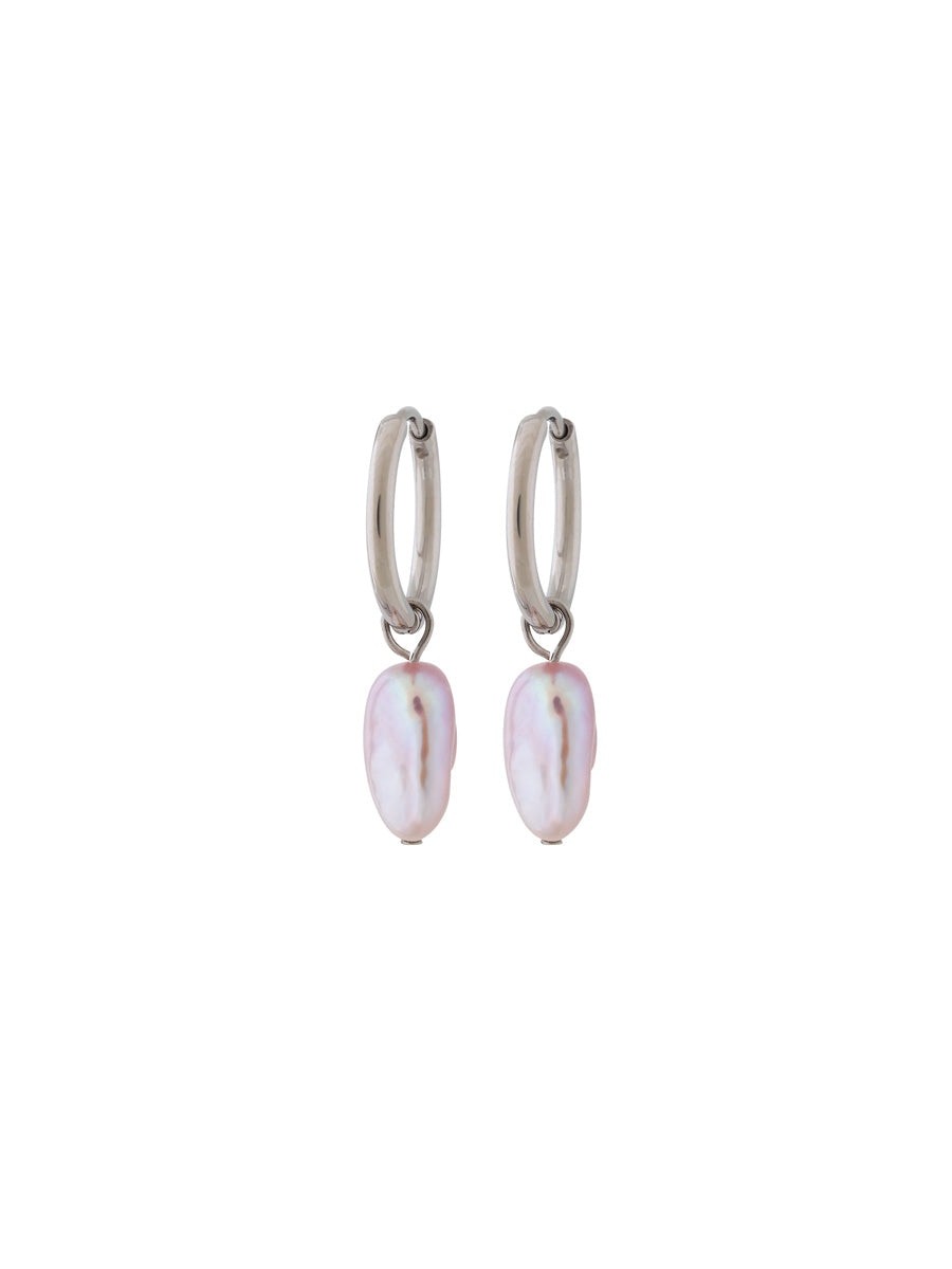 Lucy Hoops Pink Steel