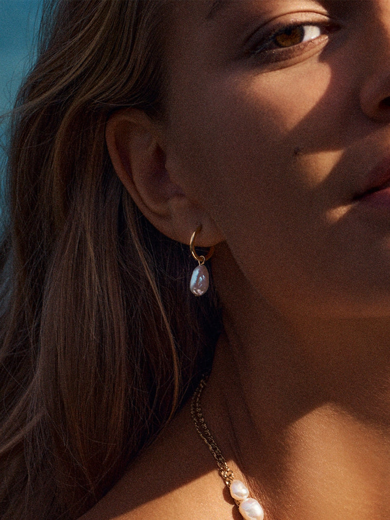 Edblad Lucy Hoops White Gold