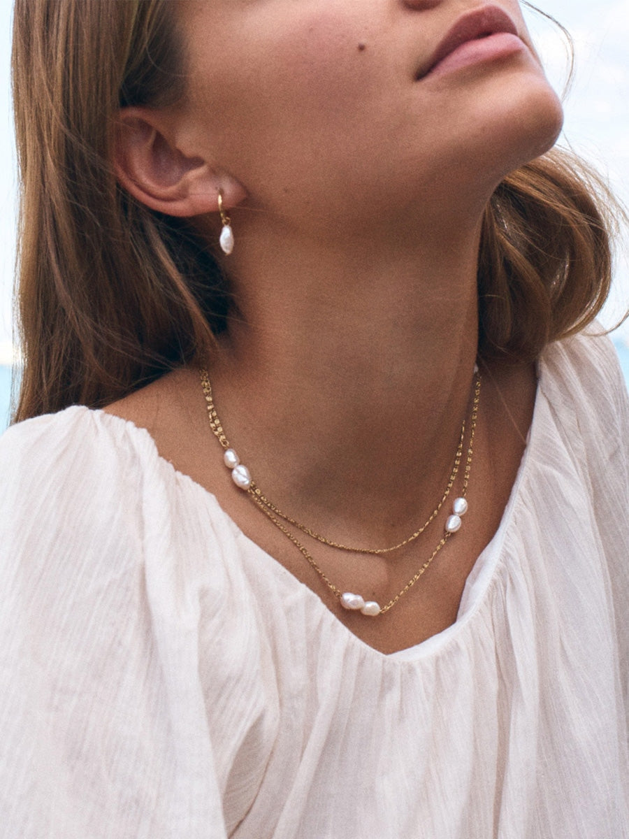 Lucy Necklace Multi White Gold
