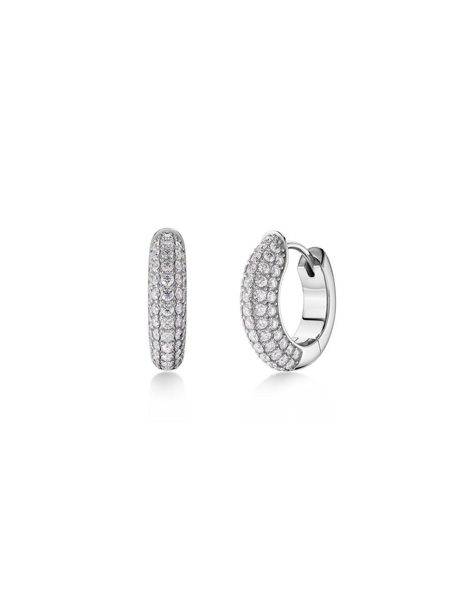 Edblad Luxe Sparkle Korvarenkaat Hopea