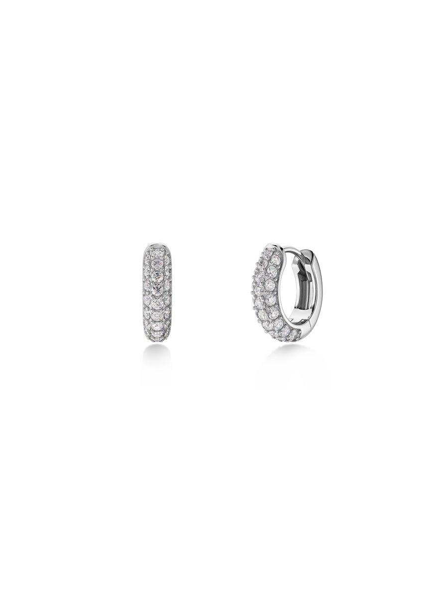 Edblad Luxe Sparkle Korvarenkaat Hopea