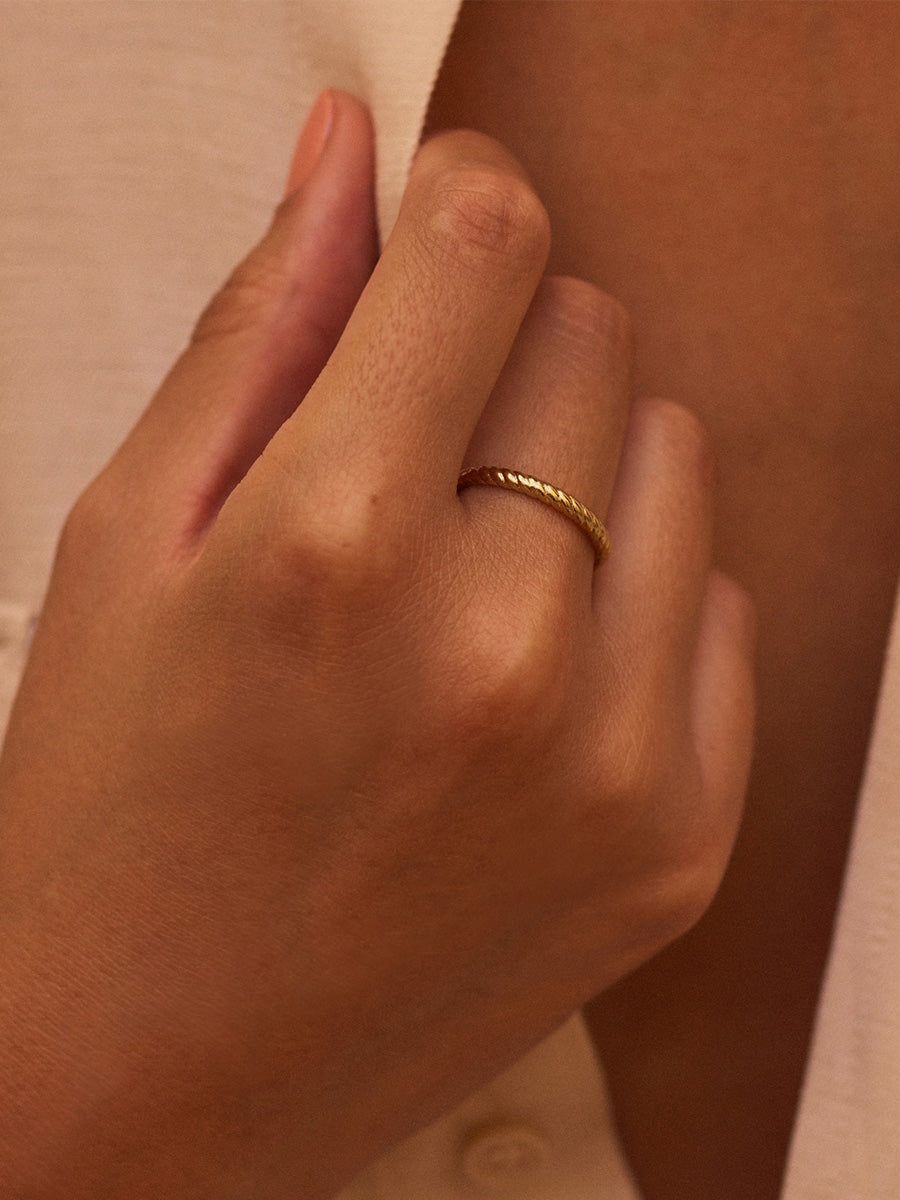 Edblad Rope Ring Gold