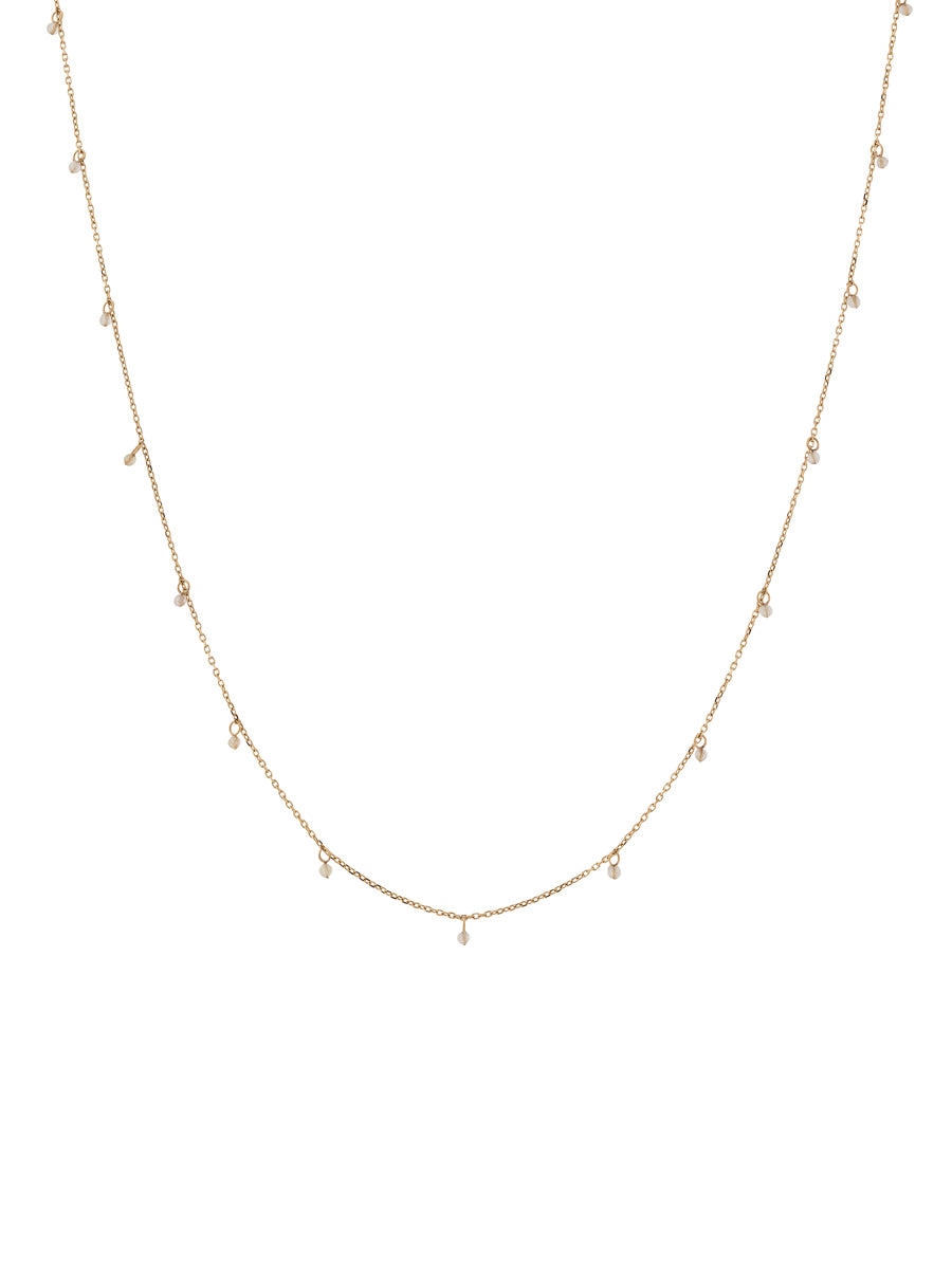 Edblad Summer Beads Chain Necklace White Gold