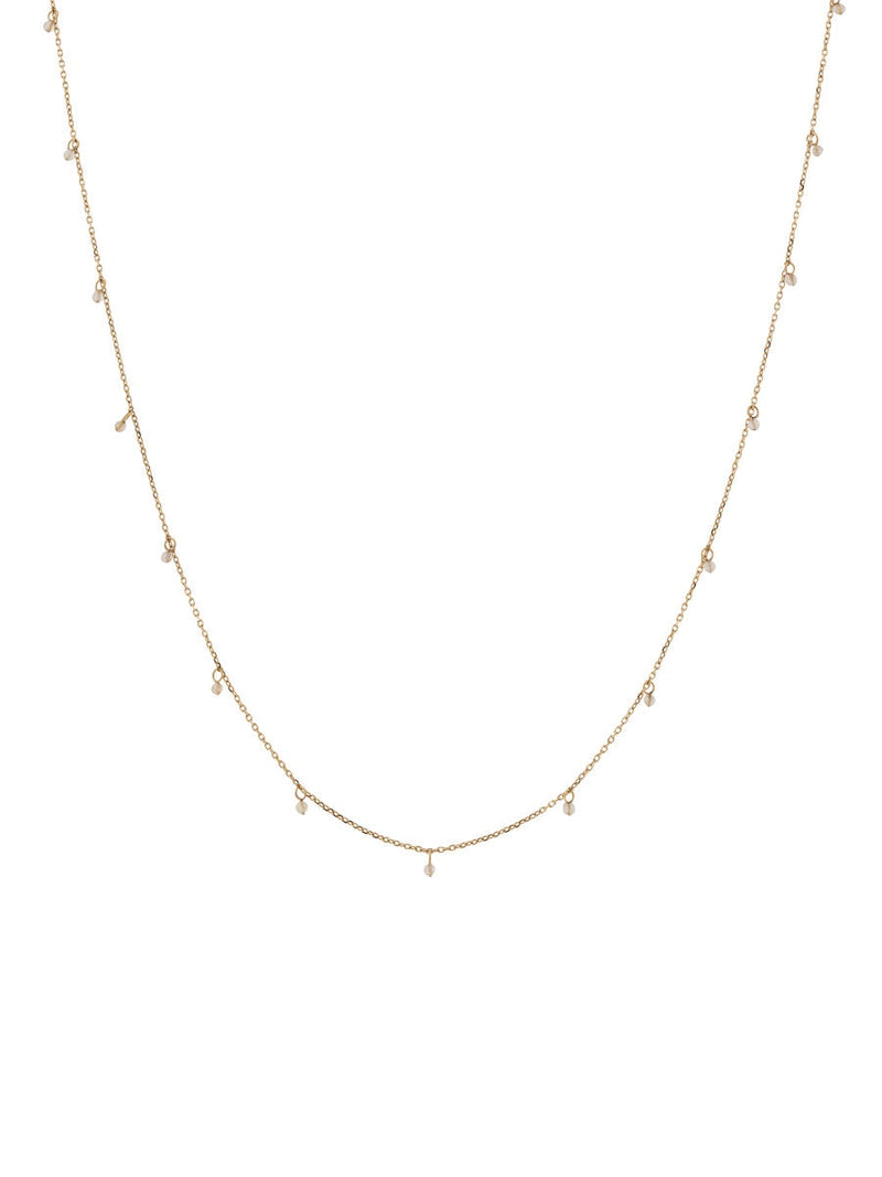 Edblad Summer Beads Chain Necklace White Gold