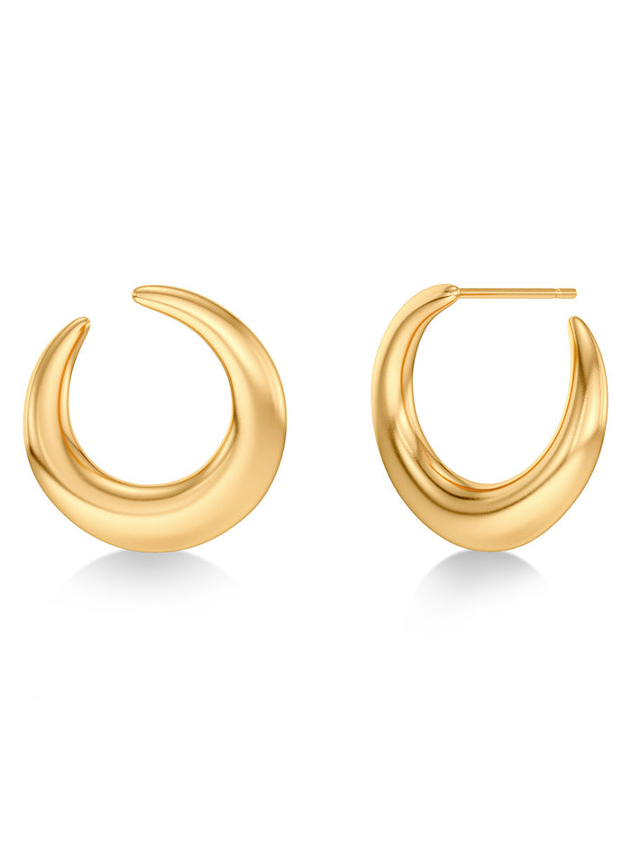 WISHBONE hoops gold