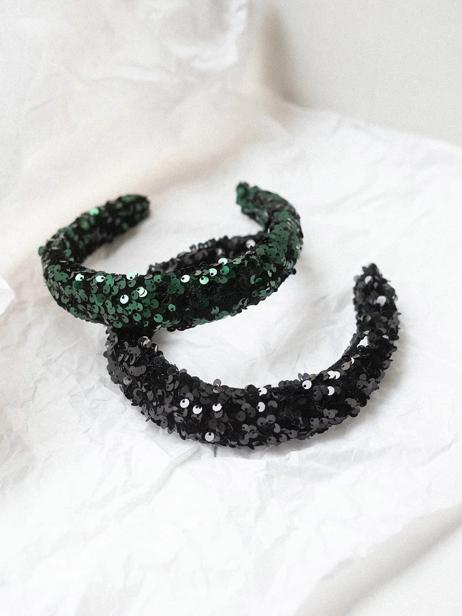 Gauhar Padded sequins headband Green