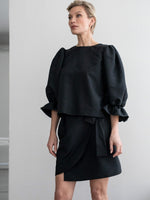 Gauhar Helsinki Taft skirt Black musta
