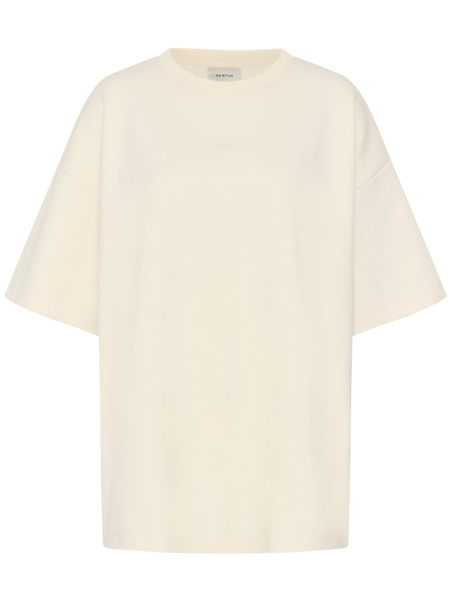 Gestuz GZamina Oversized T-paita Luonnonvalkoinen