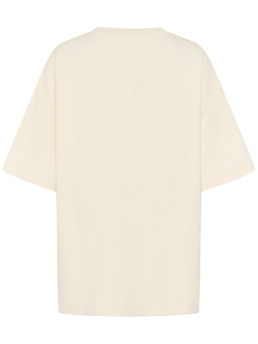 Gestuz GZamina Oversized T-paita Luonnonvalkoinen