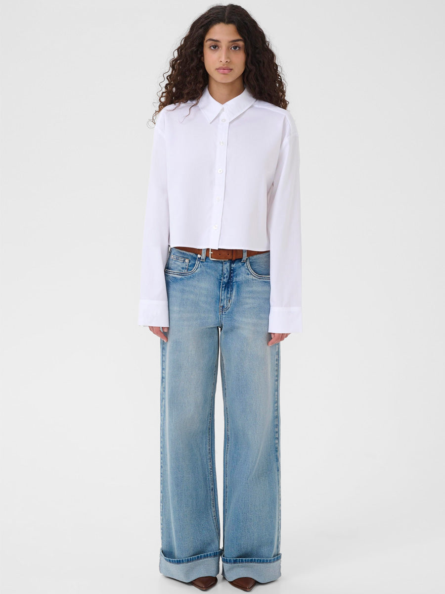 Gestuz GZyork cropattu paita valkoinen