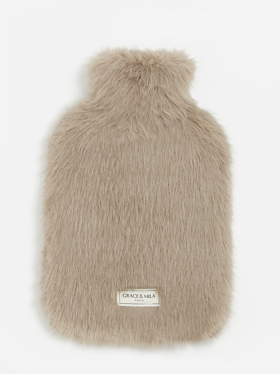 Grace & Mila Brume Pörröinen Kuumavesipullo Beige