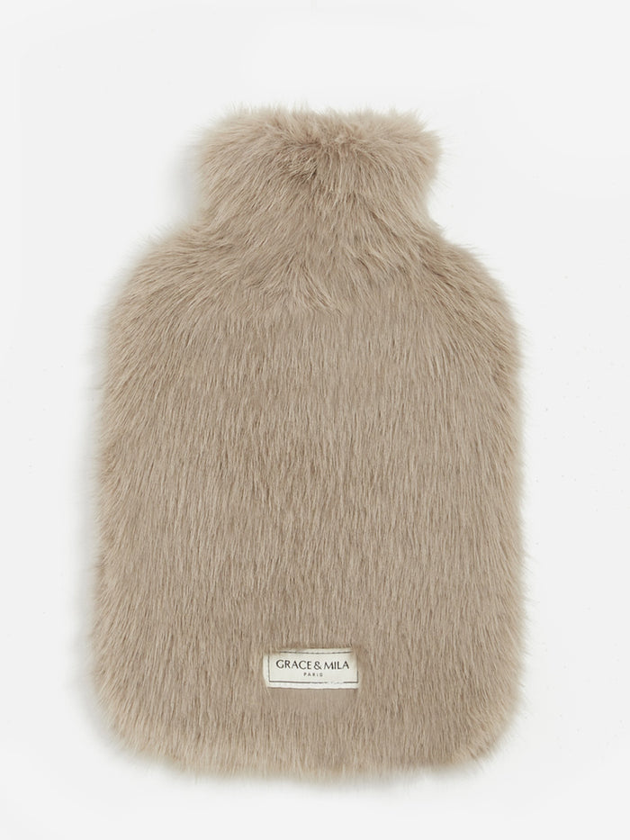 Grace & Mila Brume Pörröinen Kuumavesipullo Beige