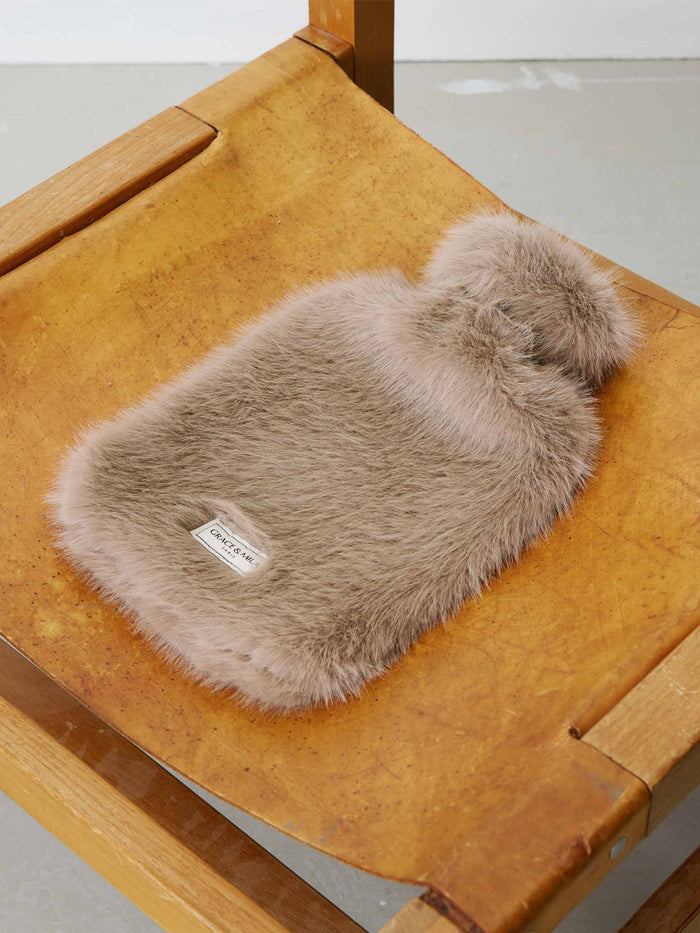 Grace & Mila Brume Pörröinen Kuumavesipullo Beige