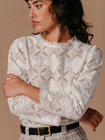 Grace & Mila Leonard Woven Top Ecru