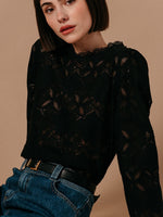 Grace & Mila Leonard Woven Top Noir