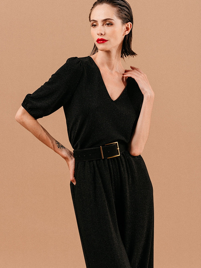 Grace & Mila Living Woven Top Noir
