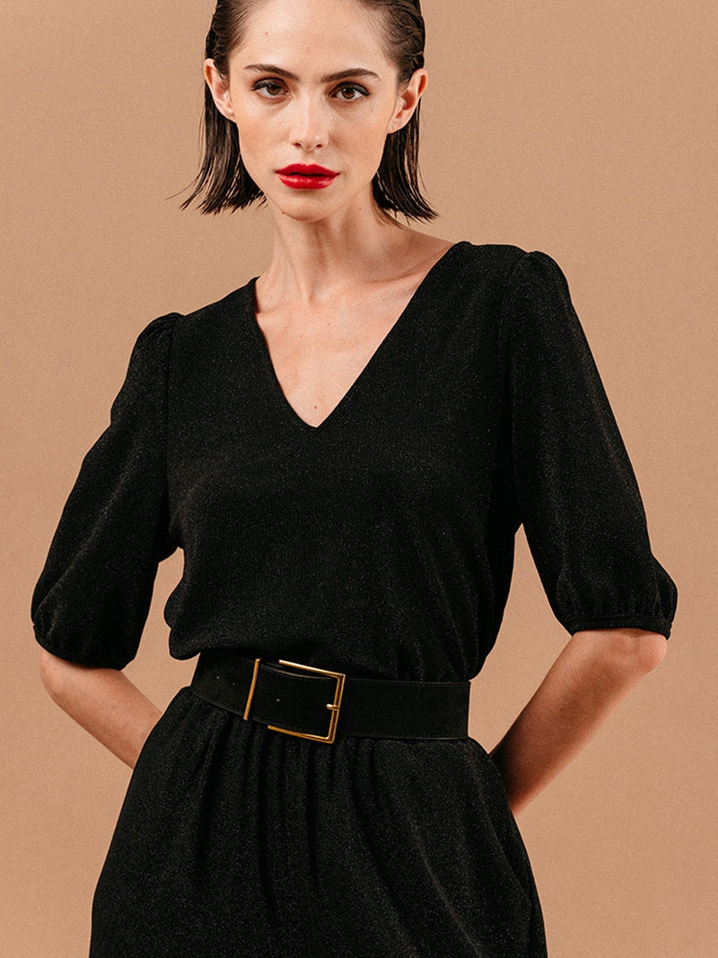 Grace & Mila Living Woven Top Noir